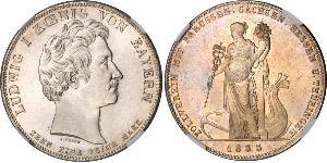 1 Thaler Kingdom of Bavaria (1806 - 1918) Silver Ludwig I of Bavaria (1786 – 1868)