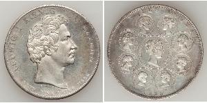 1 Thaler Kingdom of Bavaria (1806 - 1918) Silver Ludwig I of Bavaria (1786 – 1868)