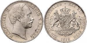 1 Thaler Kingdom of Bavaria (1806 - 1918) Silver Maximilian II of Bavaria (1811 - 1864)