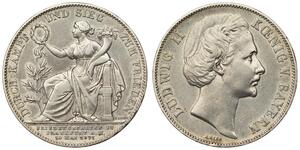 1 Thaler Kingdom of Bavaria (1806 - 1918) Silver Ludwig II of Bavaria (1845 – 1886)