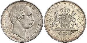 1 Thaler Kingdom of Bavaria (1806 - 1918) Silver Maximilian II of Bavaria (1811 - 1864)