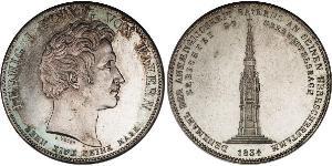 1 Thaler Kingdom of Bavaria (1806 - 1918) Silver Ludwig I of Bavaria (1786 – 1868)