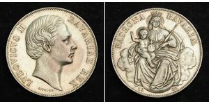 1 Thaler Kingdom of Bavaria (1806 - 1918) Silver Ludwig II of Bavaria (1845 – 1886)