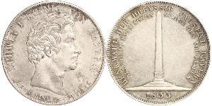 1 Thaler Kingdom of Bavaria (1806 - 1918) Silver Ludwig I of Bavaria (1786 – 1868)