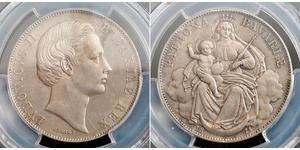 1 Thaler Kingdom of Bavaria (1806 - 1918) Silver Ludwig II of Bavaria (1845 – 1886)