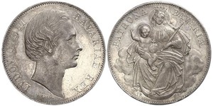 1 Thaler Kingdom of Bavaria (1806 - 1918) Silver Ludwig II of Bavaria (1845 – 1886)