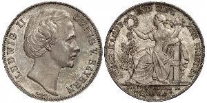 1 Thaler Kingdom of Bavaria (1806 - 1918) Silver Ludwig II of Bavaria (1845 – 1886)