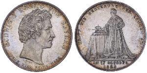 1 Thaler Kingdom of Bavaria (1806 - 1918) Silver Ludwig I of Bavaria (1786 – 1868)