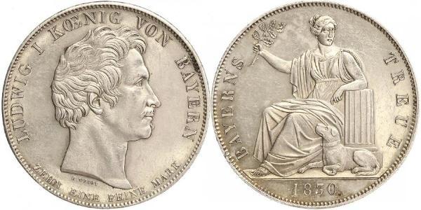 1 Thaler Kingdom of Bavaria (1806 - 1918) Silver Ludwig I of Bavaria (1786 – 1868)