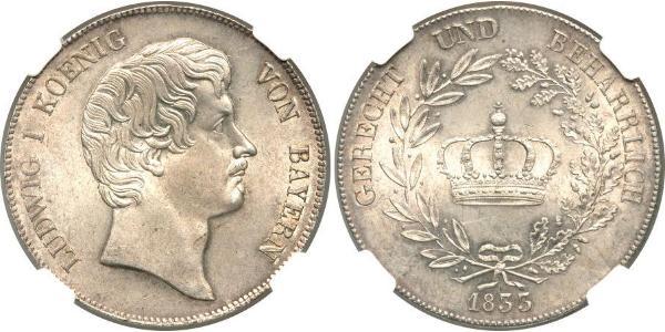 1 Thaler Kingdom of Bavaria (1806 - 1918) Silver Ludwig I of Bavaria (1786 – 1868)