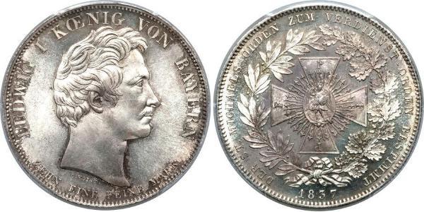 1 Thaler Kingdom of Bavaria (1806 - 1918) Silver Ludwig I of Bavaria (1786 – 1868)
