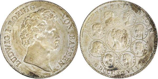 1 Thaler Kingdom of Bavaria (1806 - 1918) Silver Ludwig I of Bavaria (1786 – 1868)