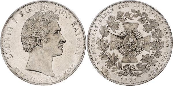 1 Thaler Kingdom of Bavaria (1806 - 1918) Silver Ludwig I of Bavaria (1786 – 1868)
