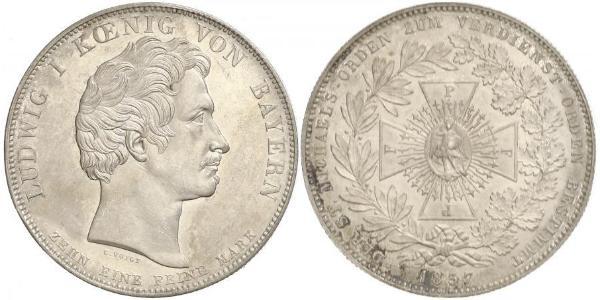 1 Thaler Kingdom of Bavaria (1806 - 1918) Silver Ludwig I of Bavaria (1786 – 1868)