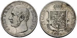 1 Thaler Kingdom of Hanover (1814 - 1866) Silver George V of Hanover (1819 - 1878)