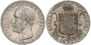1 Thaler Kingdom of Hanover (1814 - 1866) Silver George V of Hanover (1819 - 1878)