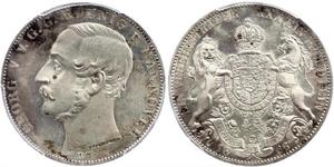 1 Thaler Kingdom of Hanover (1814 - 1866) Silver George V of Hanover (1819 - 1878)