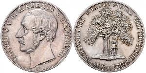 1 Thaler Kingdom of Hanover (1814 - 1866) Silver George V of Hanover (1819 - 1878)