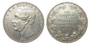 1 Thaler Kingdom of Hanover (1814 - 1866) Silver George V of Hanover (1819 - 1878)