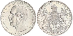 1 Thaler Kingdom of Hanover (1814 - 1866) Silver George V of Hanover (1819 - 1878)