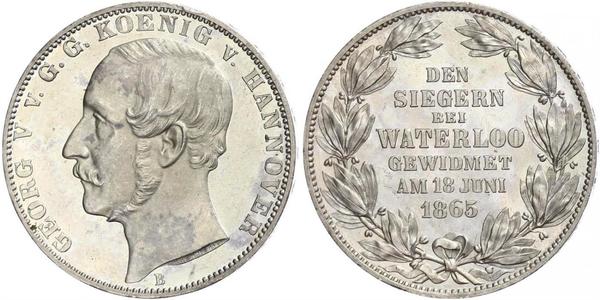 1 Thaler Kingdom of Hanover (1814 - 1866) Silver George V of Hanover (1819 - 1878)