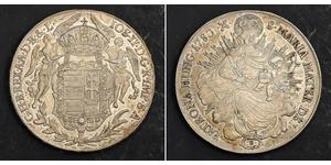 1 Thaler Kingdom of Hungary (1000-1918) Silver Joseph II, Holy Roman Emperor  (1741 - 1790)
