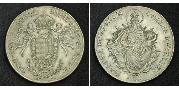 1 Thaler Kingdom of Hungary (1000-1918) Silver Joseph II, Holy Roman Emperor  (1741 - 1790)