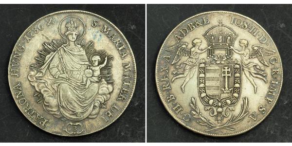 1 Thaler Kingdom of Hungary (1000-1918) Silver Joseph II, Holy Roman Emperor  (1741 - 1790)