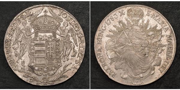 1 Thaler Kingdom of Hungary (1000-1918) Silver Joseph II, Holy Roman Emperor  (1741 - 1790)