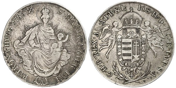 1 Thaler Kingdom of Hungary (1000-1918) Silver Joseph II, Holy Roman Emperor  (1741 - 1790)