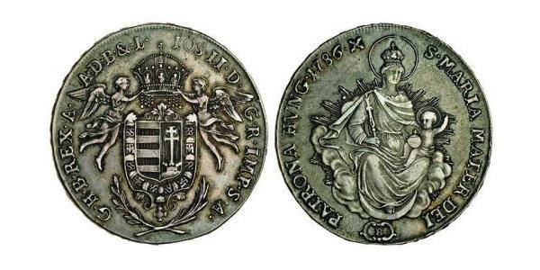 1 Thaler Kingdom of Hungary (1000-1918) Silver Joseph II, Holy Roman Emperor  (1741 - 1790)