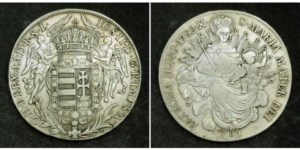 1 Thaler Kingdom of Hungary (1000-1918) Silver Joseph II, Holy Roman Emperor  (1741 - 1790)