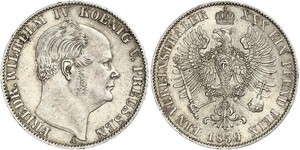 1 Thaler Kingdom of Prussia (1701-1918) Silver Frederick William IV of Prussia (1795 - 1861)