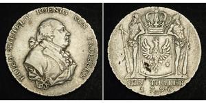 1 Thaler Kingdom of Prussia (1701-1918) Silver Frederick William II of Prussia