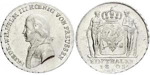 1 Thaler Kingdom of Prussia (1701-1918) Silver Frederick William III of Prussia (1770 -1840)