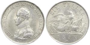 1 Thaler Kingdom of Prussia (1701-1918) Silver Frederick William III of Prussia (1770 -1840)