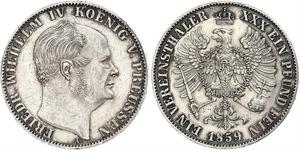 1 Thaler Kingdom of Prussia (1701-1918) Silver Frederick William IV of Prussia (1795 - 1861)