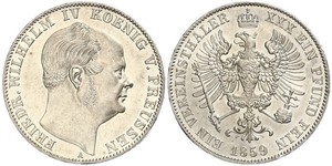 1 Thaler Kingdom of Prussia (1701-1918) Silver Frederick William IV of Prussia (1795 - 1861)