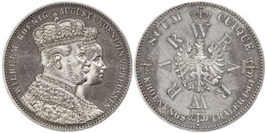 1 Thaler Kingdom of Prussia (1701-1918) Silver Wilhelm I, German Emperor (1797-1888)