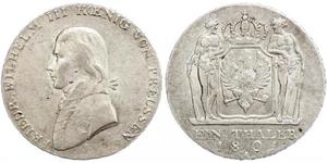 1 Thaler Kingdom of Prussia (1701-1918) Silver Frederick William III of Prussia (1770 -1840)