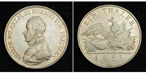 1 Thaler Kingdom of Prussia (1701-1918) Silver Frederick William III of Prussia (1770 -1840)