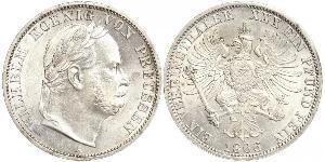 1 Thaler Kingdom of Prussia (1701-1918) Silver Wilhelm I, German Emperor (1797-1888)