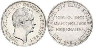 1 Thaler Kingdom of Prussia (1701-1918) Silver Frederick William IV of Prussia (1795 - 1861)