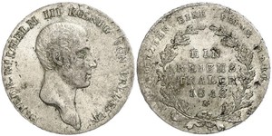 1 Thaler Kingdom of Prussia (1701-1918) Silver Frederick William III of Prussia (1770 -1840)