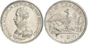 1 Thaler Kingdom of Prussia (1701-1918) Silver Frederick William III of Prussia (1770 -1840)