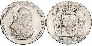 1 Thaler Kingdom of Prussia (1701-1918) Silver Frederick William II of Prussia