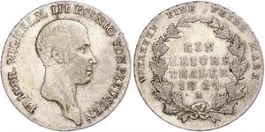 1 Thaler Kingdom of Prussia (1701-1918) Silver Frederick William III of Prussia (1770 -1840)