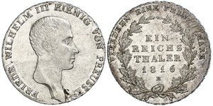 1 Thaler Kingdom of Prussia (1701-1918) Silver Frederick William III of Prussia (1770 -1840)