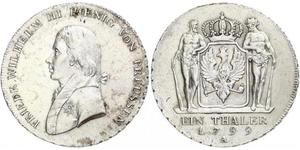 1 Thaler Kingdom of Prussia (1701-1918) Silver Frederick William III of Prussia (1770 -1840)