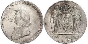 1 Thaler Kingdom of Prussia (1701-1918) Silver Frederick William III of Prussia (1770 -1840)